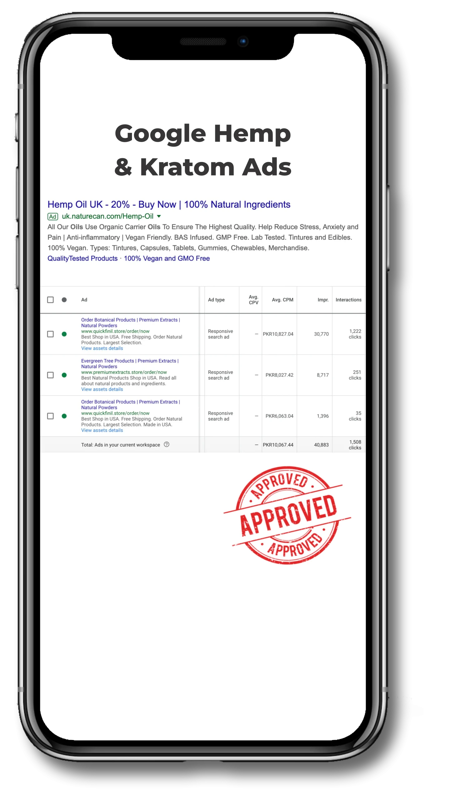 GOOGLE HEMP ADS